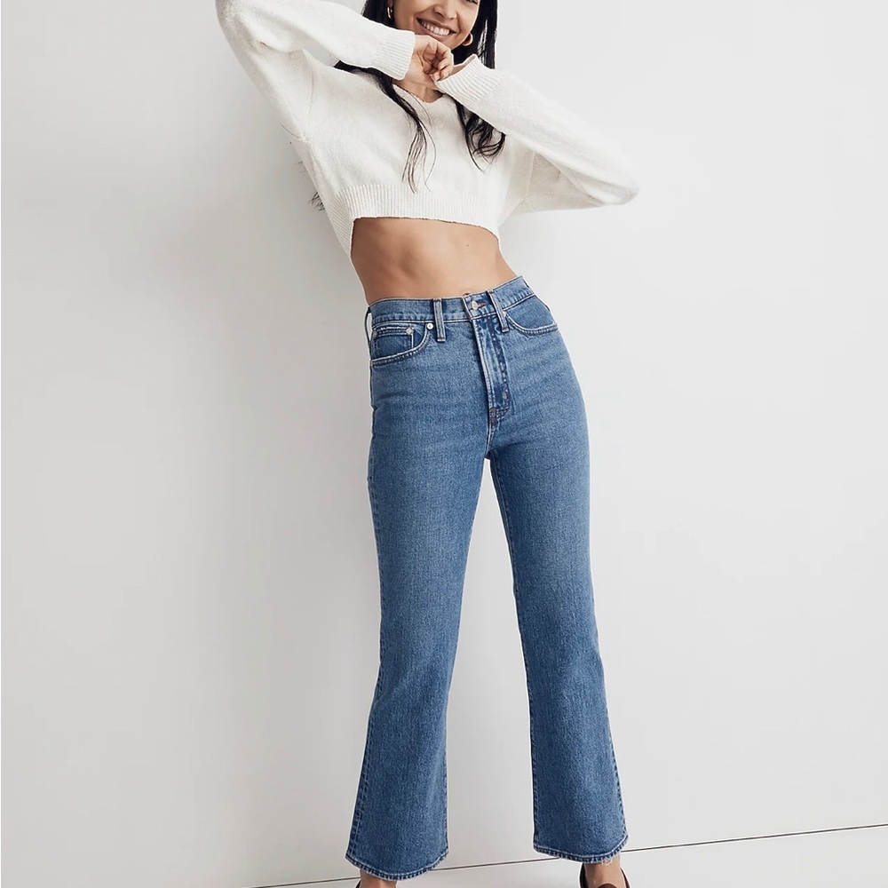 Madewell The Perfect Vintage Flare Crop Jean in Earlwood Wash NWT